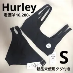 新品 Sサイズ Hurley ビキニ 上下セット 水着 ブラック シンプルのサムネイル