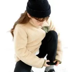 BEE 裏起毛レギンス 130cm パンツ 裏ボア　冬　厚手　スパッツ キッズ