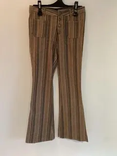 ストライプ　フレアパンツ