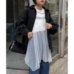 【CIAOPANIC TYPY】ドットチュールキャミチュニックワンピ