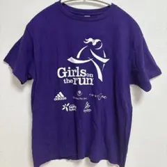 美品✨ギルダン クルーネック 半袖 Tシャツ ロゴプリント L 紫 綿 スポーツのサムネイル