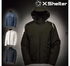 XShelter ブラック 中綿ジャケット フード付き