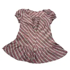 BURBERRY LONDON パフスリーブ チュニック ピンクノバチェック