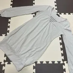 お値下げ！Anais ビーズ装飾付きグレー長袖チュニック