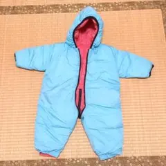 リバーシブルロンパース 水色・ピンク