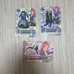 アイカツカード　音城セイラ　ラッキーブルースコーデ　3枚