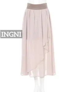 k0278 INGNI インナーパンツ付／シフォンラッフルスカートのサムネイル