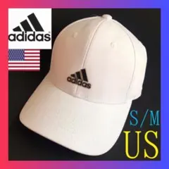 レア【新品】アディダス キャップ S/M USA 帽子 白 ハット