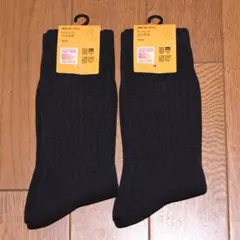 25AW 新品 2足セット ユニクロ ヒートテックパイルソックス ブラック 黒