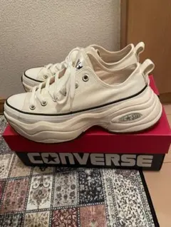 【美品】CONVERSE ALL STAR 厚底スニーカー ホワイト　コンバース