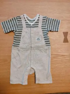 ベビー用ストライプロンパース 70-80cm