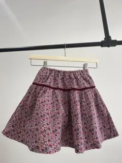 familiar スカート　花柄　　コーデュロイ　120cm