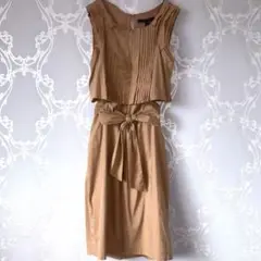 BCBG MAXAZRIA ワンピース ウエストリボン ストレッチ素材 S〜M