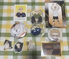 ハイキュー　月島蛍　山口忠　ポストカード　カード　ステッカー　缶バッジ　おめん