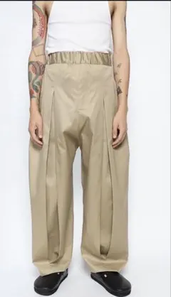 sage nation box pleat trouser