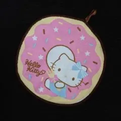 ハローキティ　タオルハンカチ　まる型　ピンク
