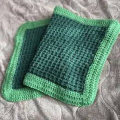 洗えるミニブランケット ひざ掛け ワッフル編み