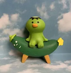 DECOLE concombre きゅうり乗りかっぱ 置物