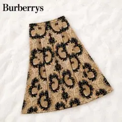 【美品】90s Burberrys 旧ロゴ ヴィンテージスカート ペイズリー柄のサムネイル