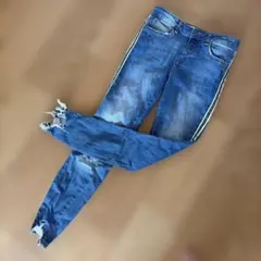 ZARA BASIC Z1975 サイドライン デニムパンツ