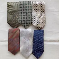 ネクタイセット（多色・デザイン豊富）6本おまとめ