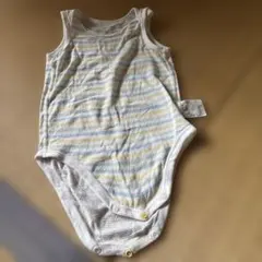 條紋 無袖 嬰兒內衣 80