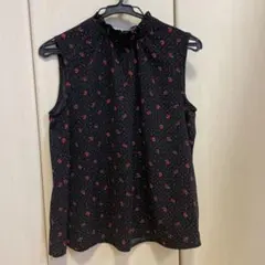 NATURAL BEAUTY BASIC 花柄ノースリーブトップス Sサイズ