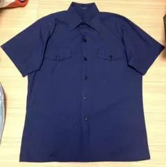 美品　実物米軍U.S.NAVY ショートスリーブ ユーティリティシャツ　ネイビー
