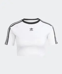 【新品未使用】adidas Tシャツ クロップ 3S ベビーT ホワイト