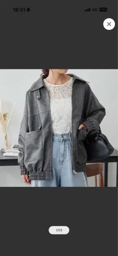 合皮ビッグブルゾン