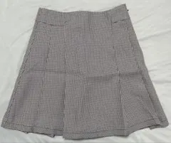 【美品人気　NICE CLAUP 千鳥格子柄 ミニスカート F】のサムネイル