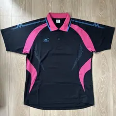 テニス　ポロシャツ L MIZUNO ミズノ ソフト　黒/ピンク
