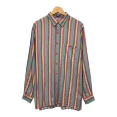 90s MISSONI ミッソーニ　長袖ストライプシャツ　イタリア製　52のサムネイル