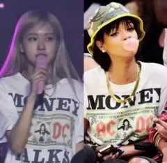 ACDC MONEY TALKS バンド Tシャツ リアーナ ブラックピンク L