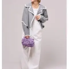 IENA イエナラブークル コットンシルクフリンジブラウス グレー