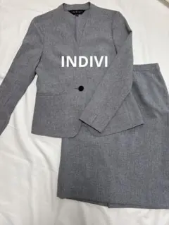 INDIVI ノーカラースーツ　38