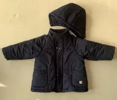 n.o.u.s 蓄熱綿撥水コート　ネイビー　フード取り外し