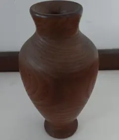 木製つぼ型花瓶 高さ約18cm