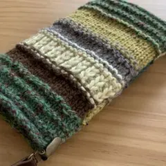 編み物⭐︎ハンドメイド⭐︎スマホポシェット