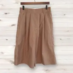 O0984【ラッシュアワー】ガウチョパンツ（L）キュロット ワイド 後ゴム 無地