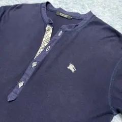 BURBERRY BLACK LABEL ヘンリーネック Tシャツ ネイビーのサムネイル