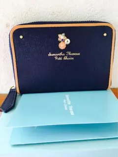 サマンサタバサ プチチョイス　ネイビー紺キャメル　カードケース　コインケース新品