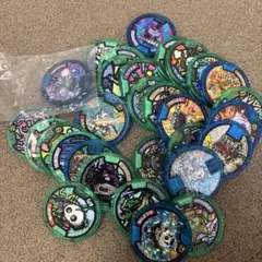 妖怪ウォッチ　妖怪メダル　零　緑フレーム　青フレーム　セット　22