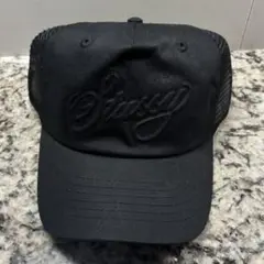 stussy CURSIVE STITCH SNAPBACK TRUCKER 黒