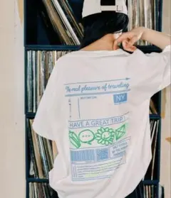niko and... バックプリント Tシャツ ホワイト Lのサムネイル