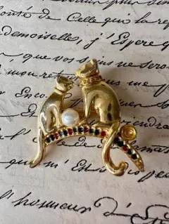 レネ・レイド 可愛い親子のお猿さんモチーフのネックレス マルチカラー