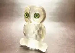 ふくろう　ガラス　置物　オブジェ