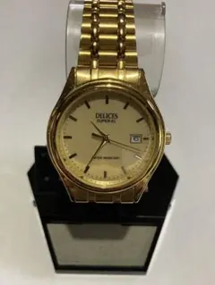 DELICES 　DE031　maruman ゴールド　腕時計 3針カレンダー
