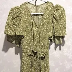 FRAY I.D フラワープリントカシュクールワンピース 25ss イエロー 0