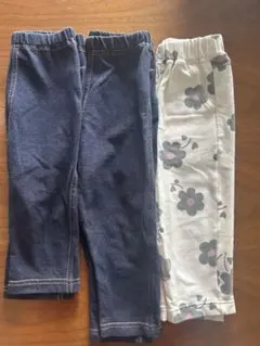 ベビーレギンスキッズレギンス80サイズ３点セット　しまむら　GU